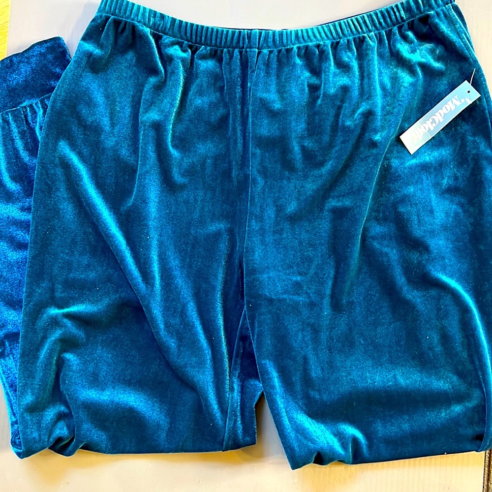 ModCloth Teal Velvet Jogger Pants SzXL